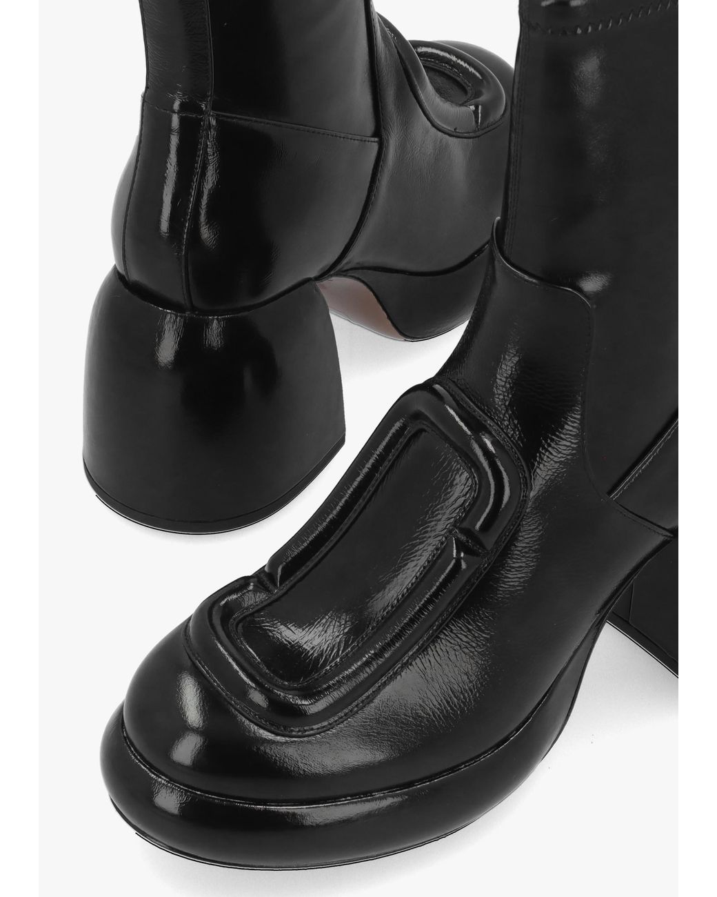 Marc Jacobs Black The Pop J Marc Leather Platform Ankle Boots