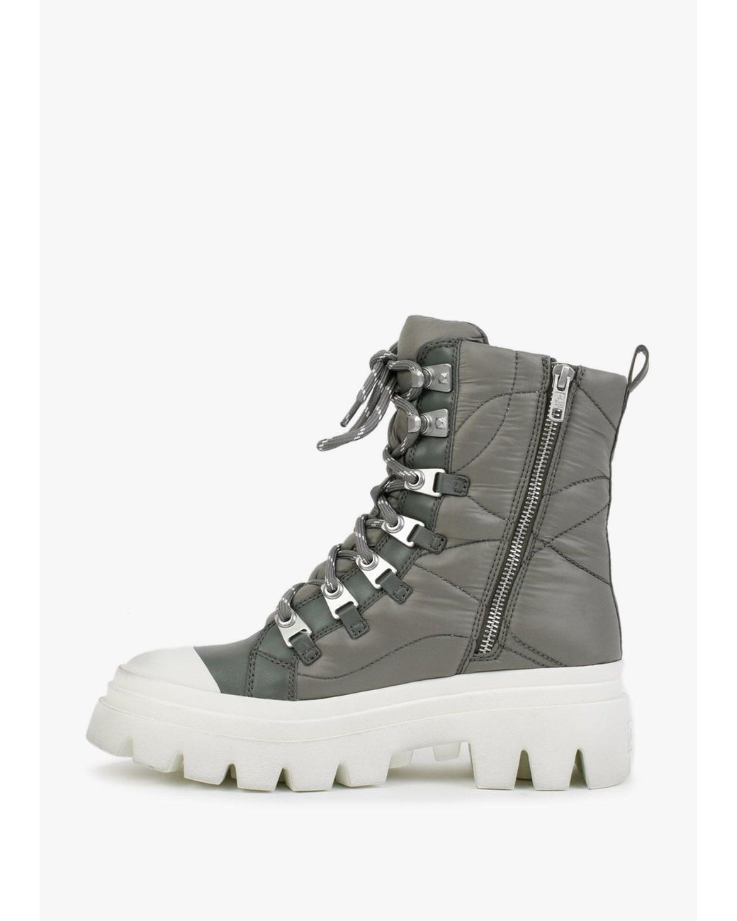 Ash Gray Peak Leaf Nylon Hiking Boots