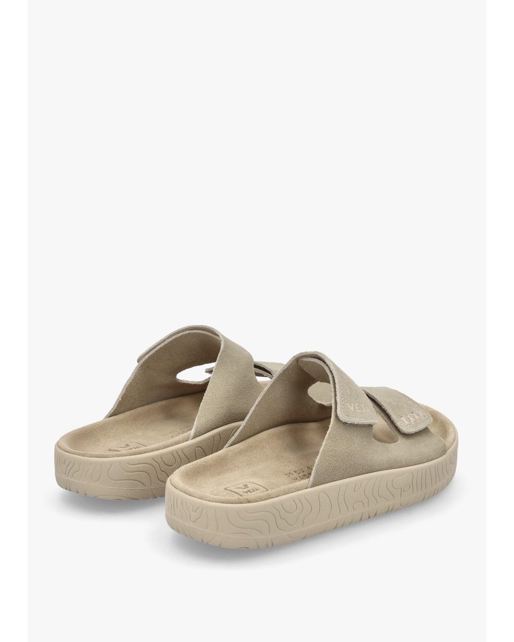 Veja White Etna Taupe Almond Suede Sandals