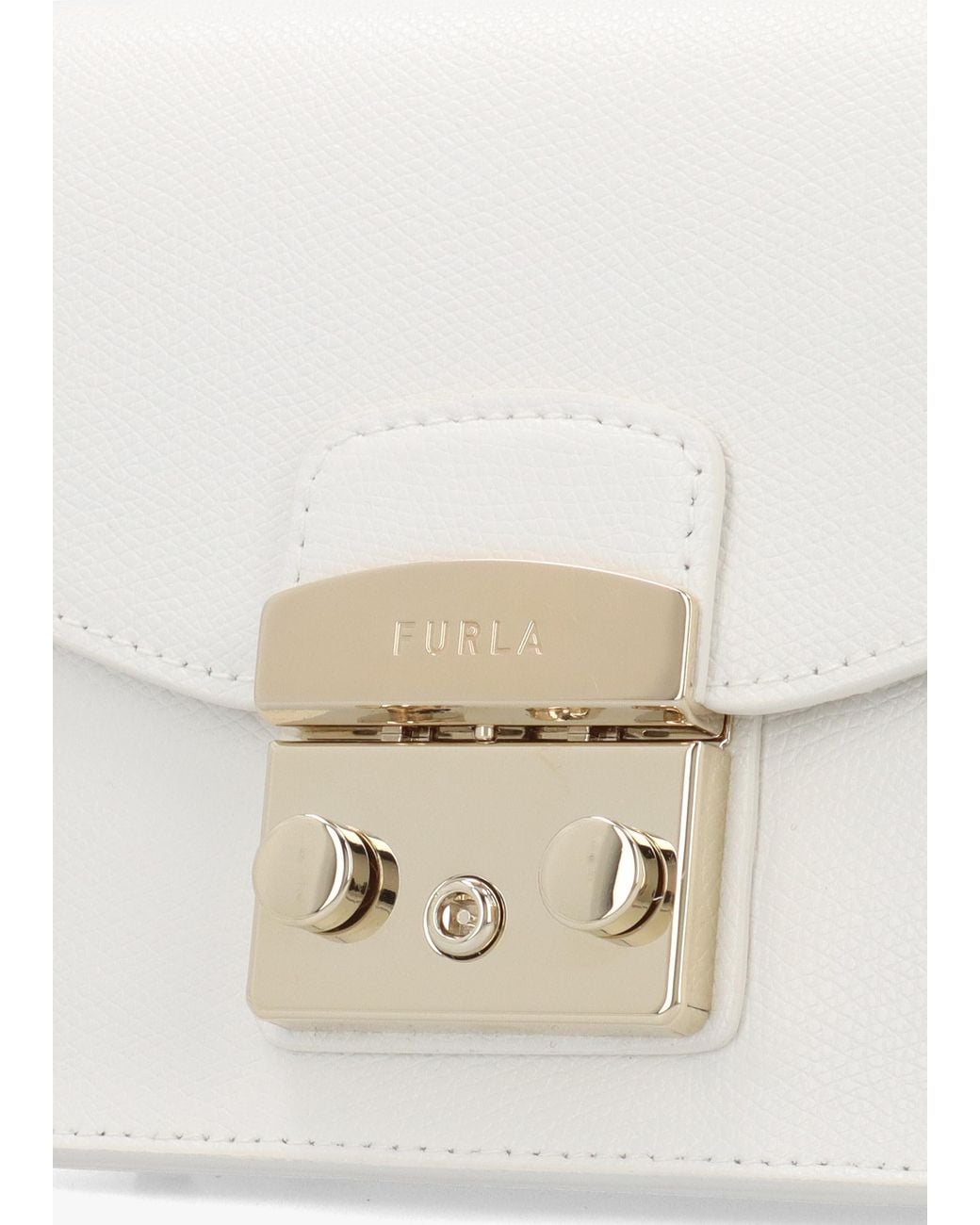 Furla White Mini Metropolis Cross-Body Bag