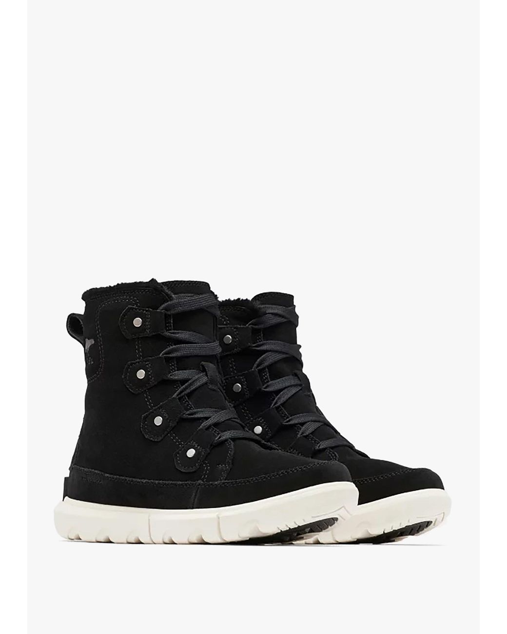 Sorel Explorer Next Joan Black Fawn Suede Ankle Boots