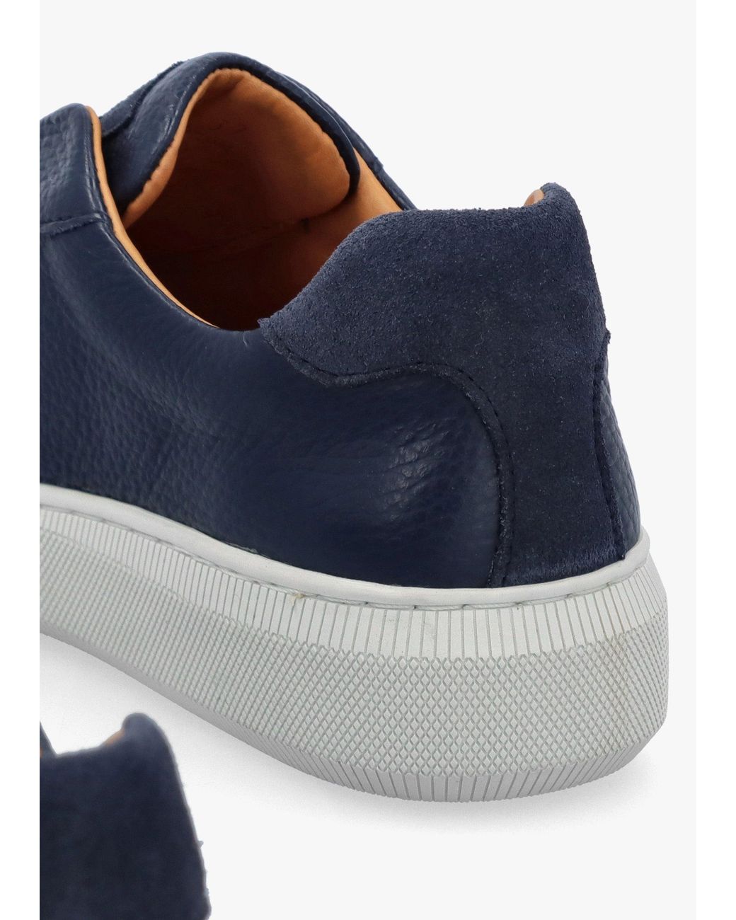 Daniel Blue Viola Tumbled Leather Low Profile Trainers