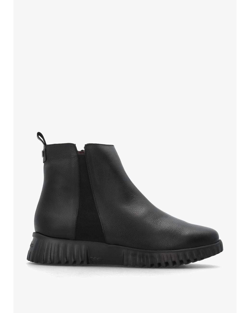 Wonders Black Chelsea Boots