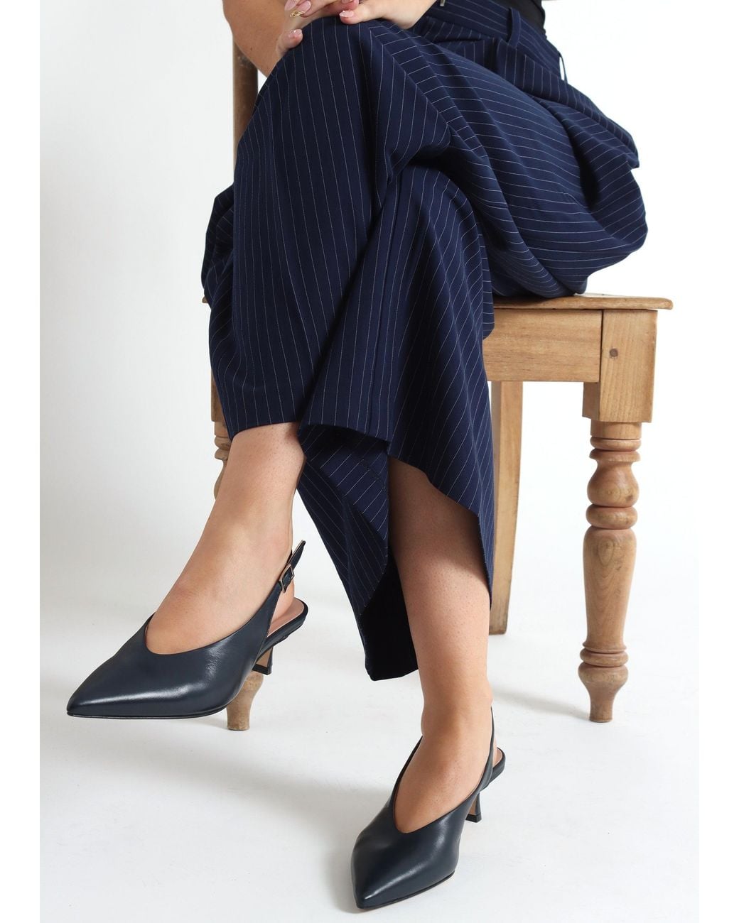 Daniel Blue Siamma Kitten Heel Sling Backs
