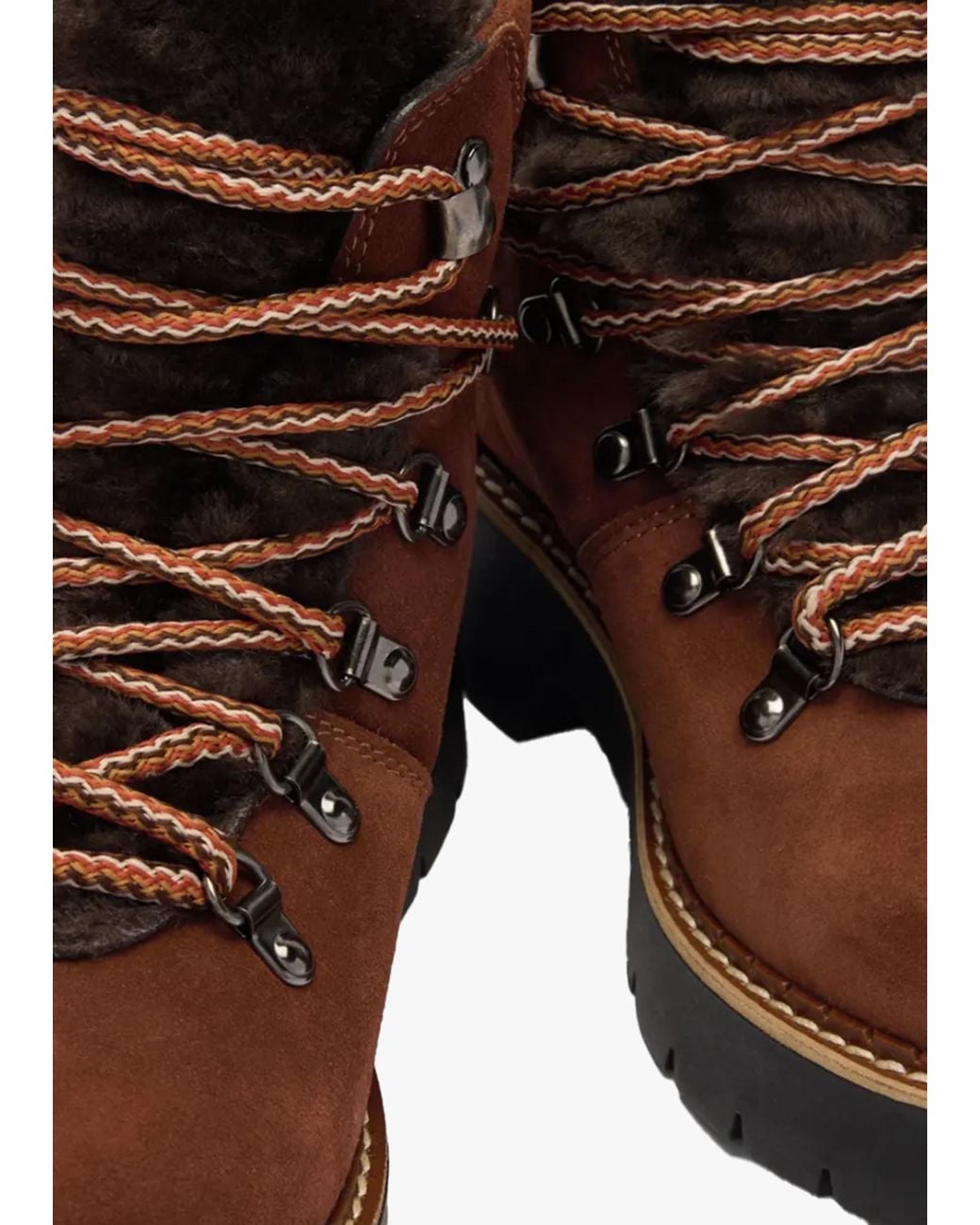 Russell & Bromley Brown Bowston Rust Suede Hiker Boots