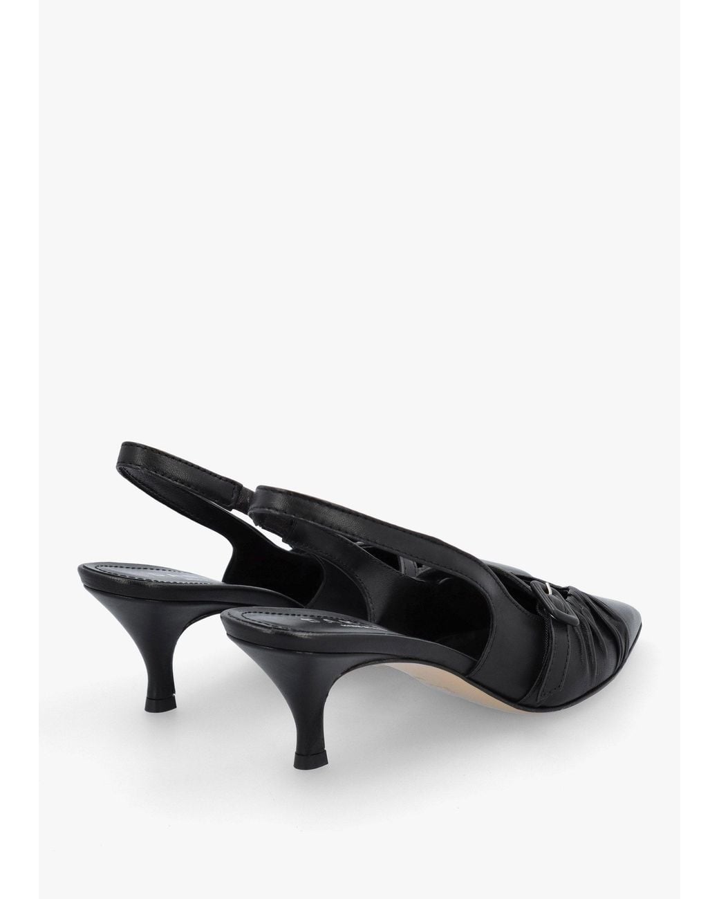 Daniel Black Nouche Rouched Kitten Heel Sling Backs
