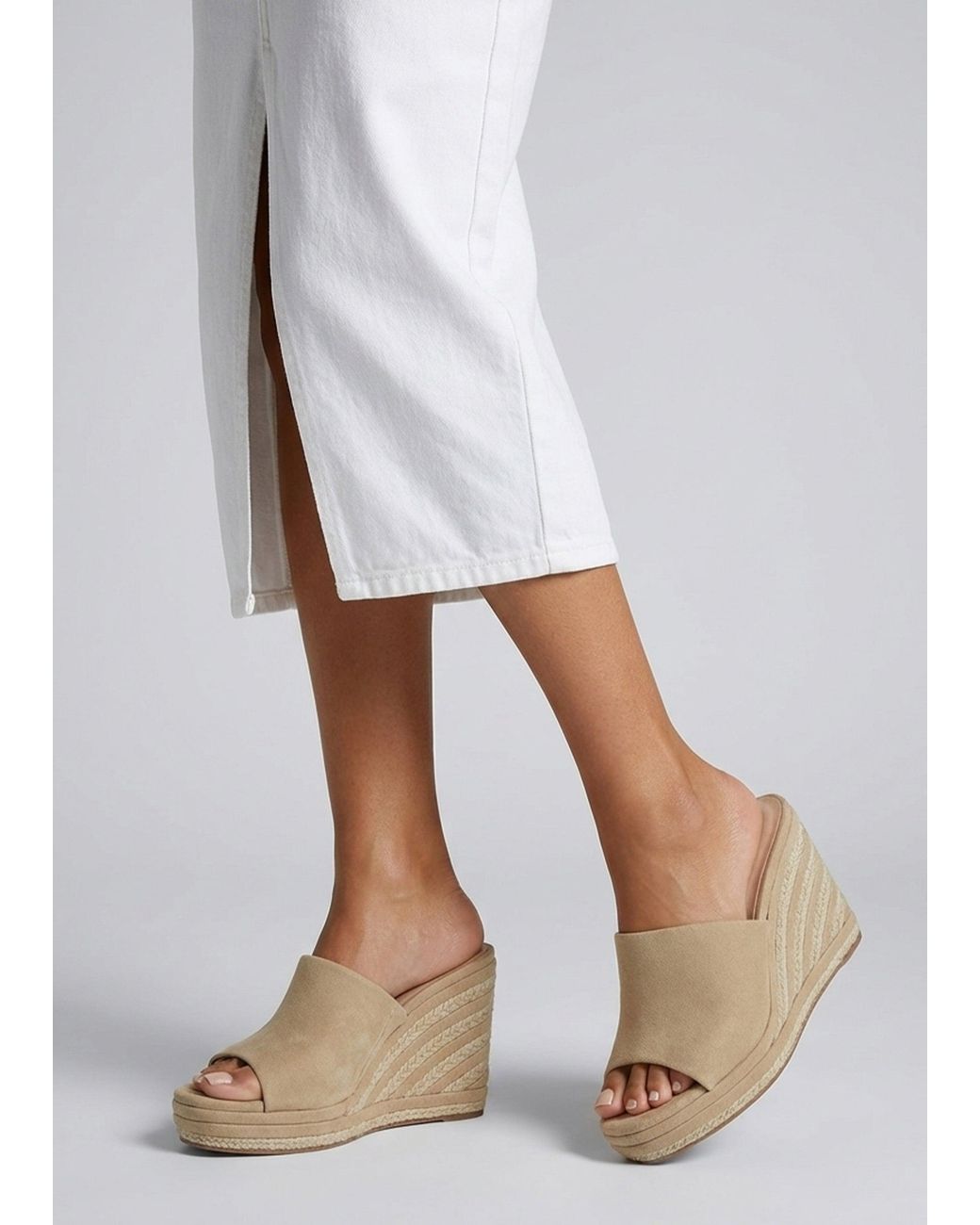 Daniel Natural Yana Striped Wedge Espadrilles