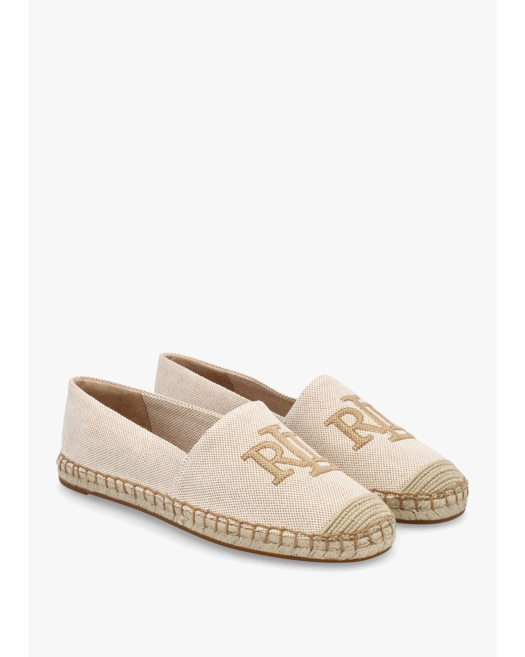 Ralph Lauren Cameryn Ii Natural Buff Canvas Espadrilles