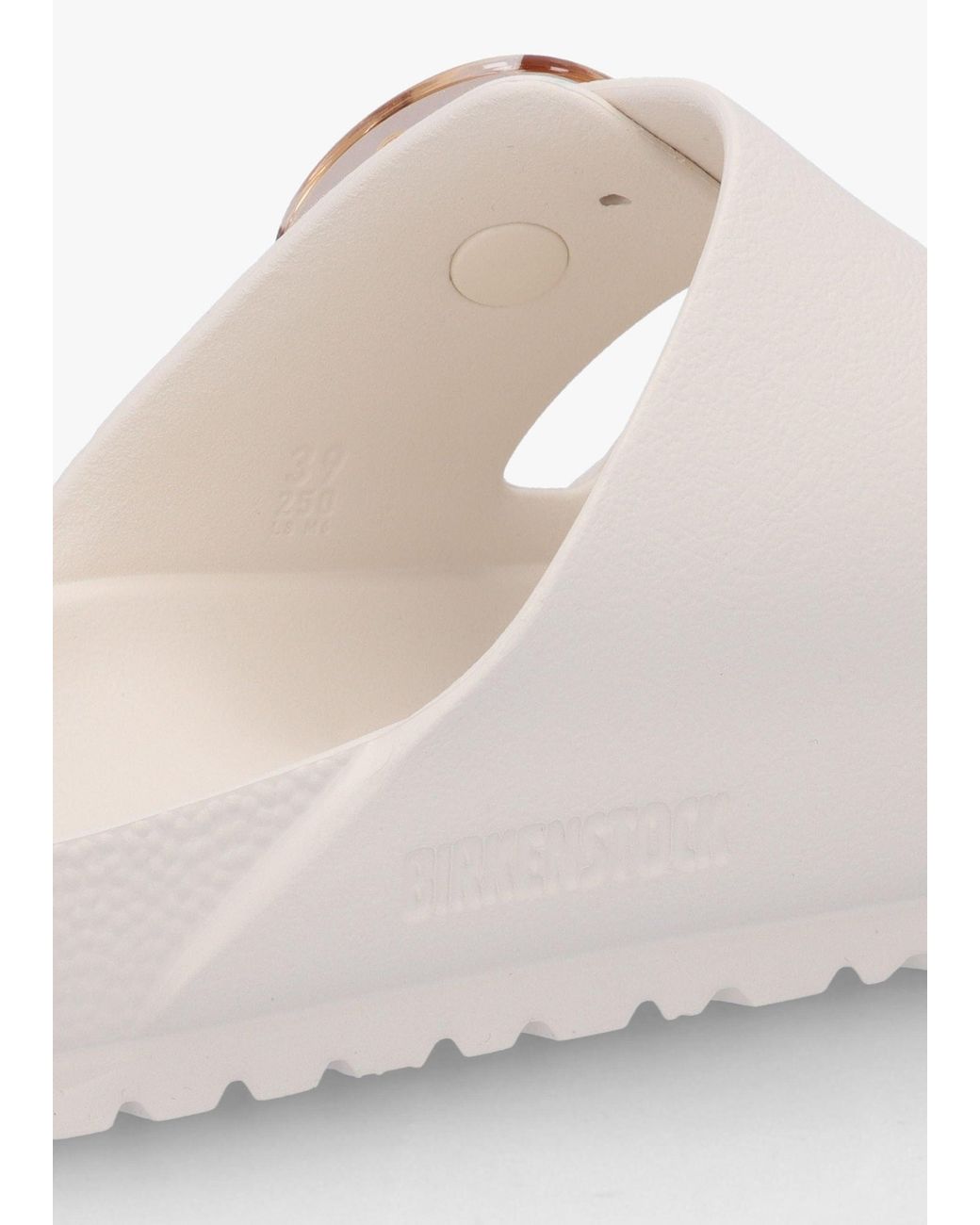 Birkenstock White Arizona Big Buckle Eva Eggshell Two Bar Mules