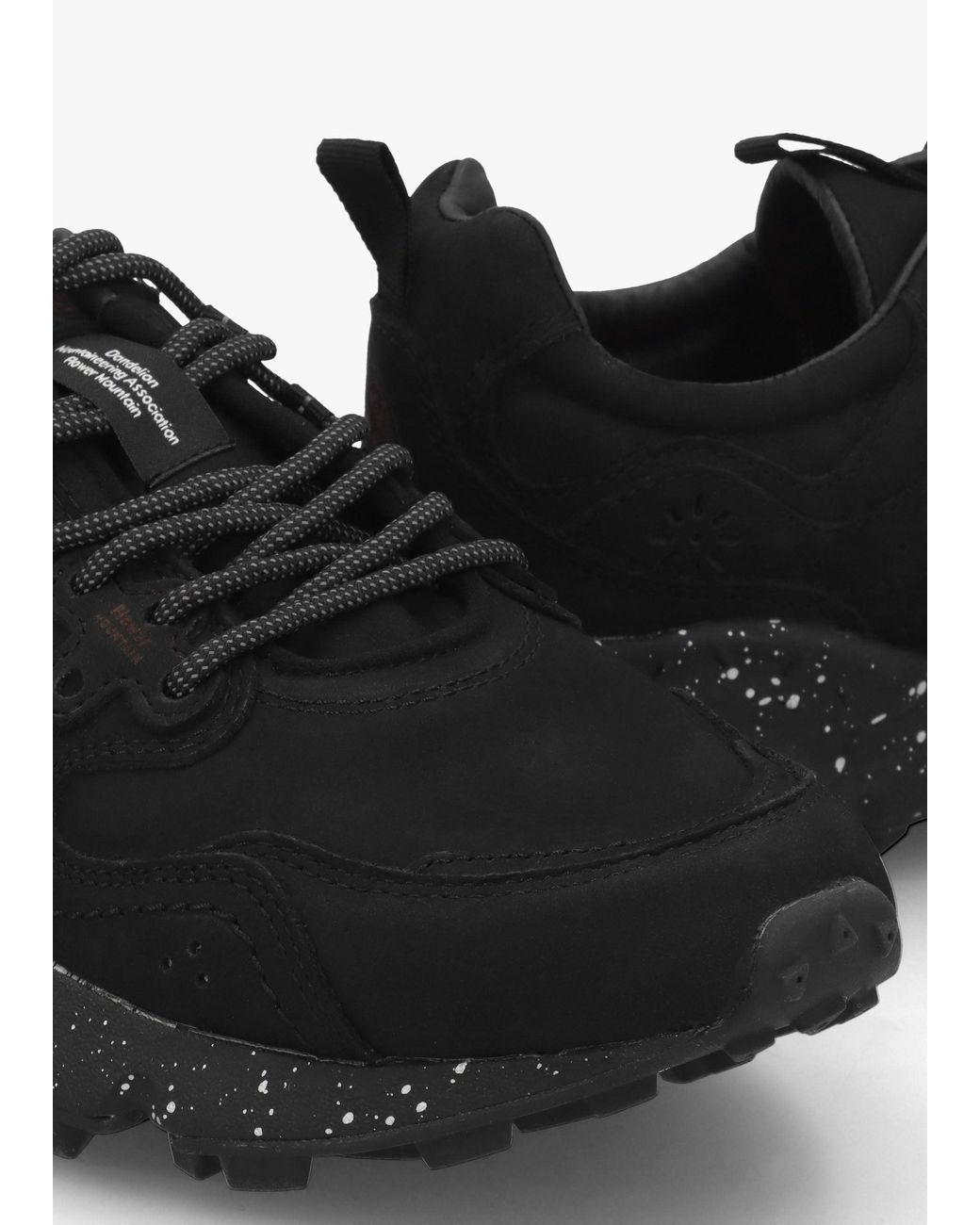 Flower Mountain Black Yamano 3 Uni Deep Soft Nubuck Trainers
