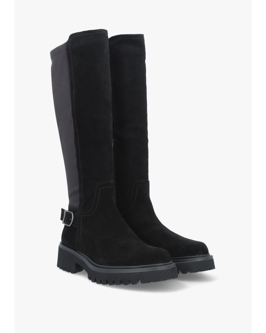 Evaluna Black Poppy Chunky Knee Boots