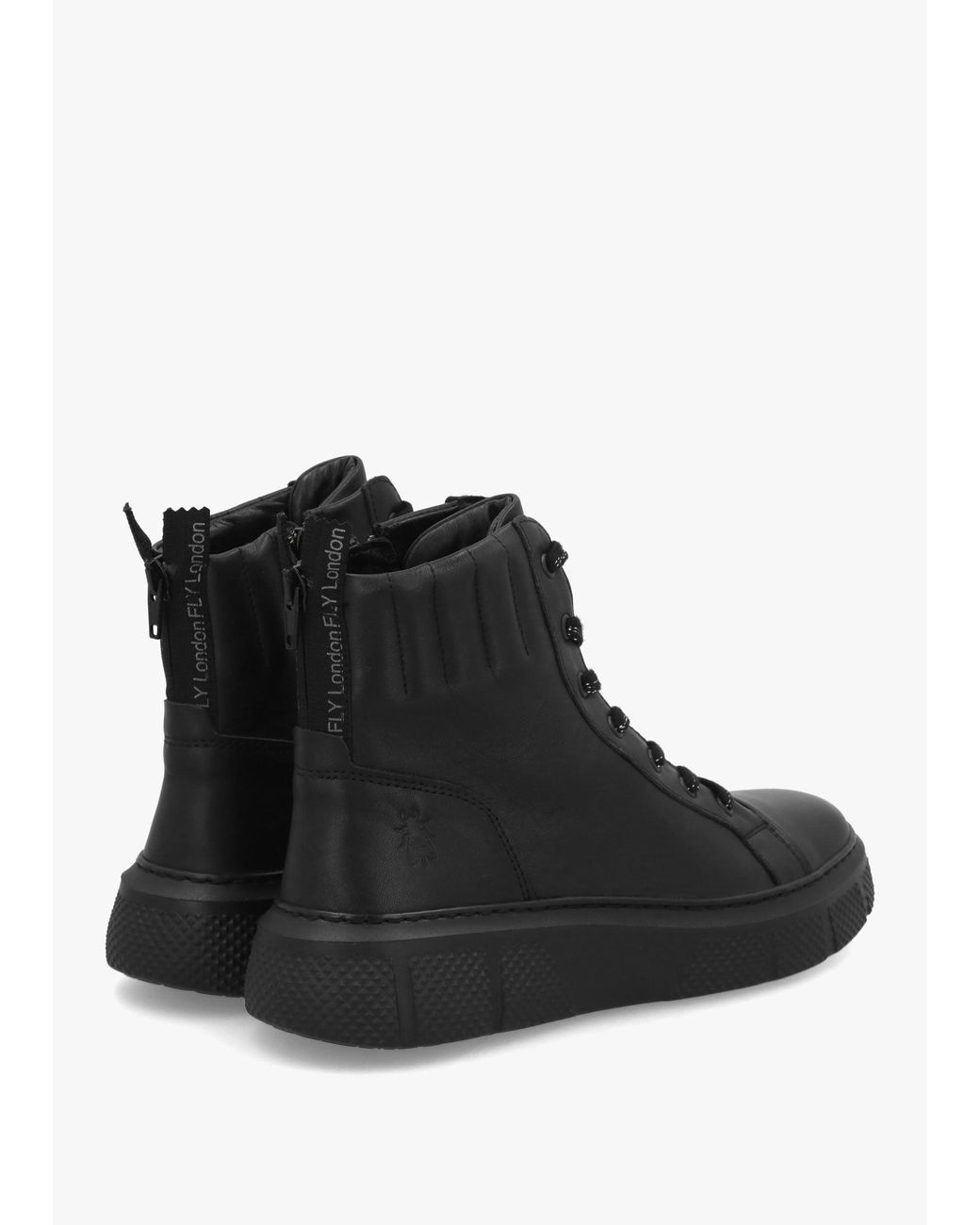 Fly London Black Erby Sporty Ankle Boots