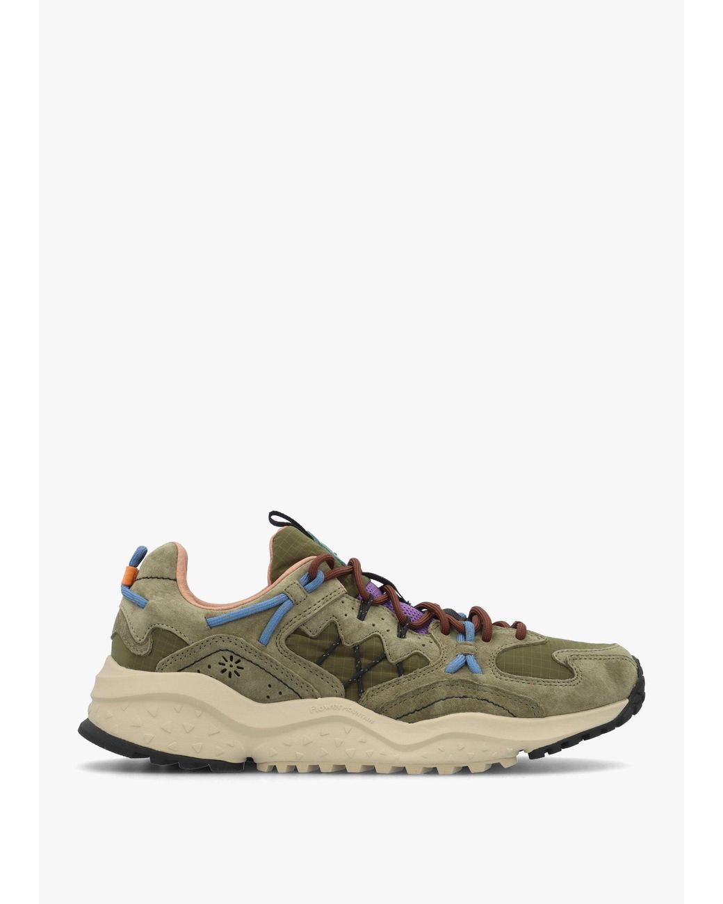 Flower Mountain Green Yamabushi Uni Suede & Nylon Trainers