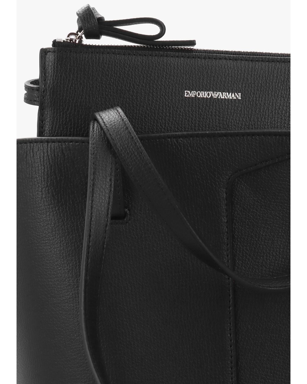 Emporio Armani Black 1981 Mini Leather Shoulder Bag