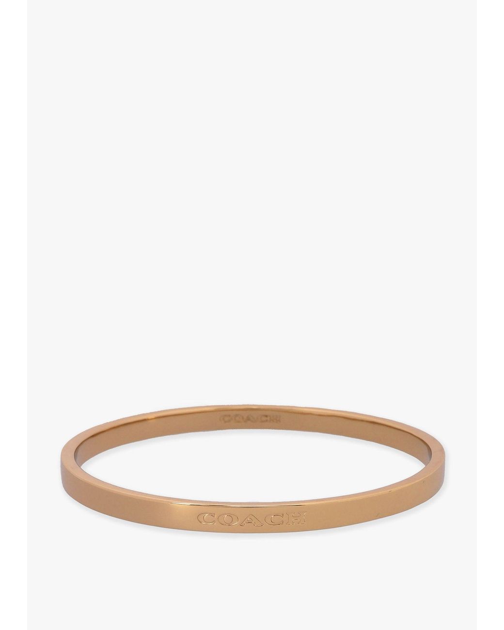COACH White Logo Crystal Duo Bangle Set