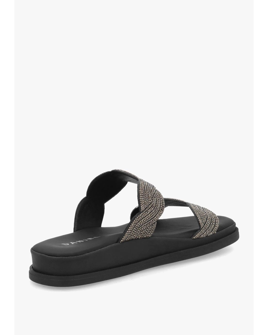 Daniel White Larkle Diamante Swirl Flat Mules
