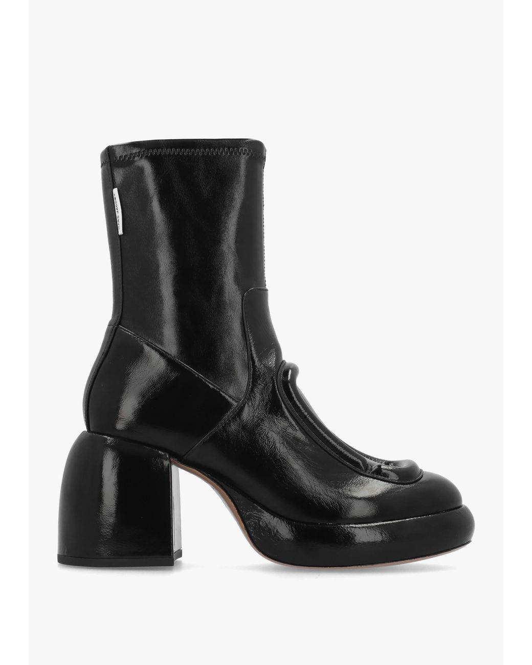 Marc Jacobs Black The Pop J Marc Leather Platform Ankle Boots