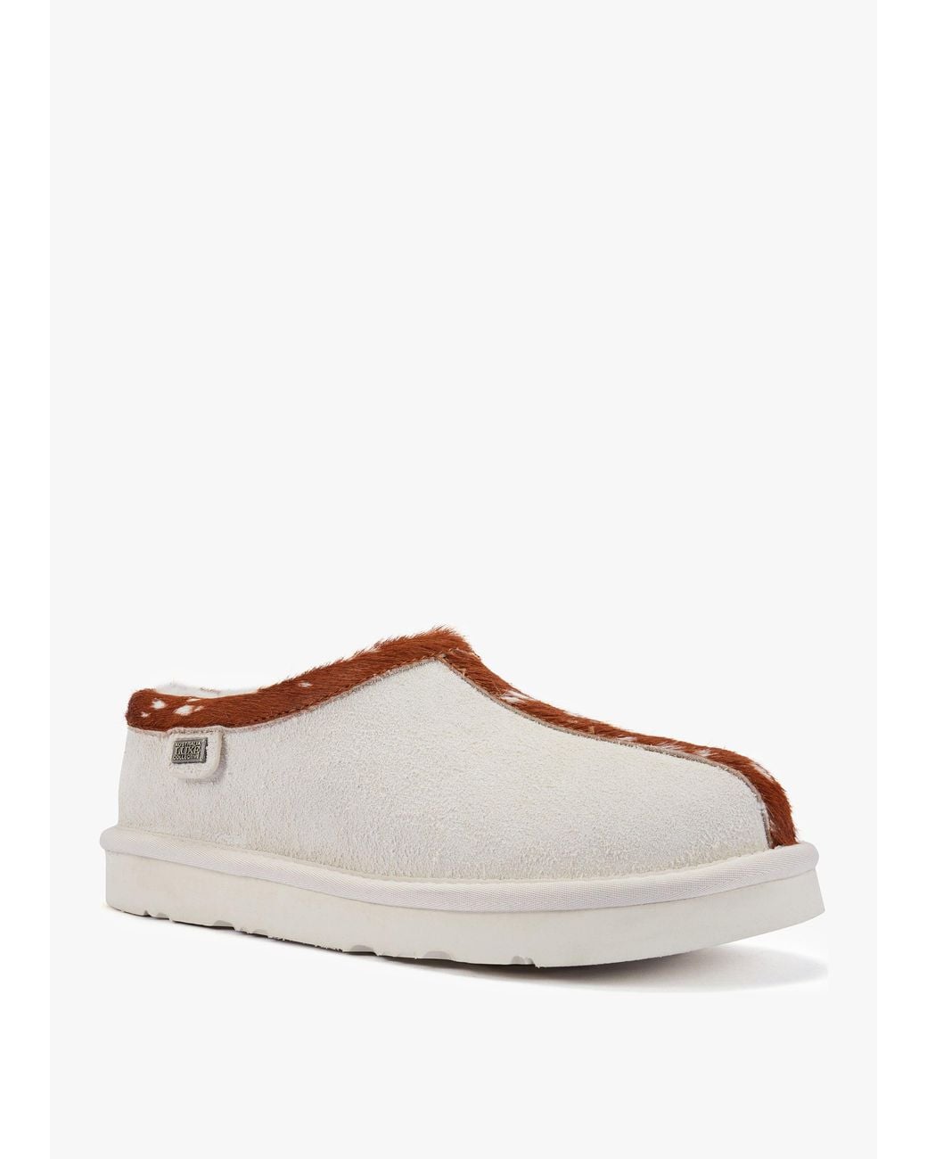 Australia Luxe White Outback Cream Suede Slippers