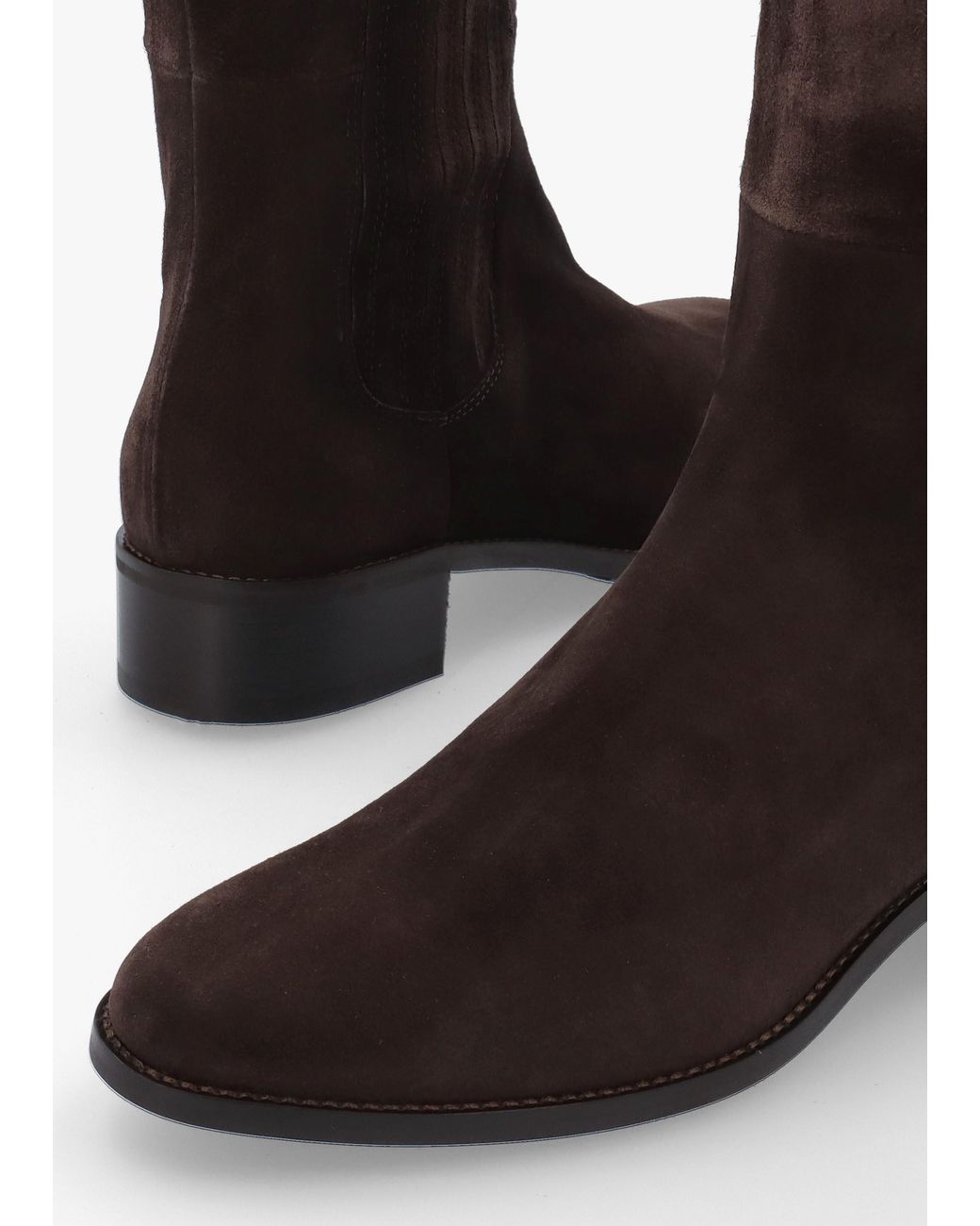 Daniel Black Miele Dark Suede Knee Boots