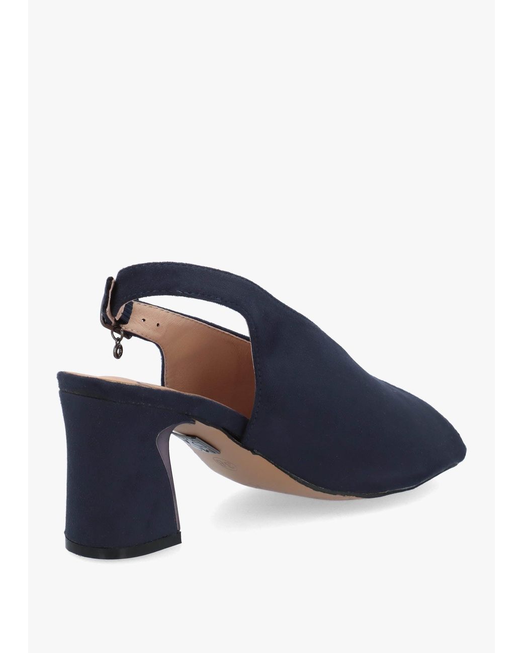 Moda In Pelle Blue Love Block Heel Sling Back Sandals