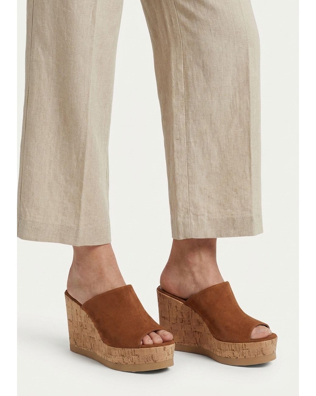 Daniel Brown Sheli Cork Wedge Mules