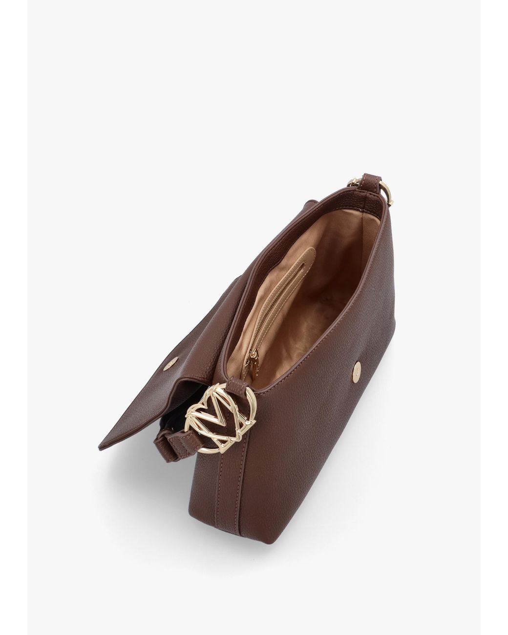 Love Moschino Brown Pebbled Shoulder Bag
