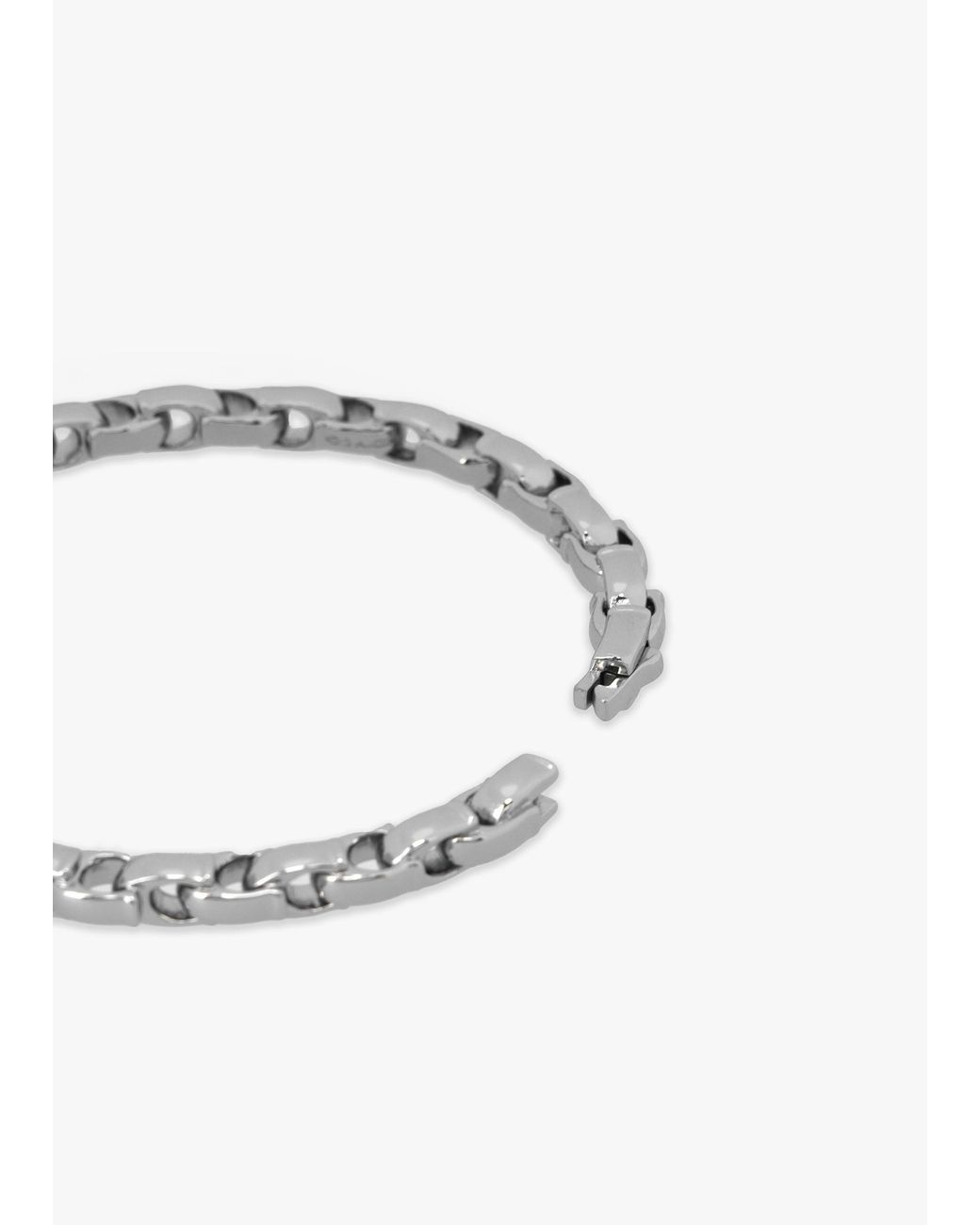COACH White Signature Chain Hinged Bangle