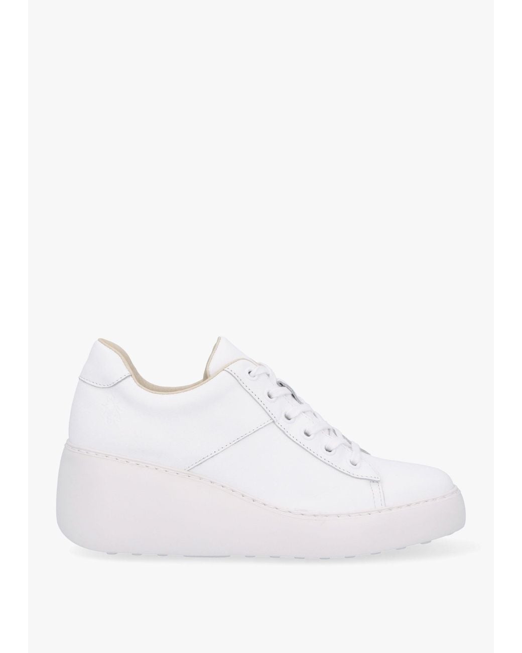 Fly London White Delf Ii Wedge Trainers