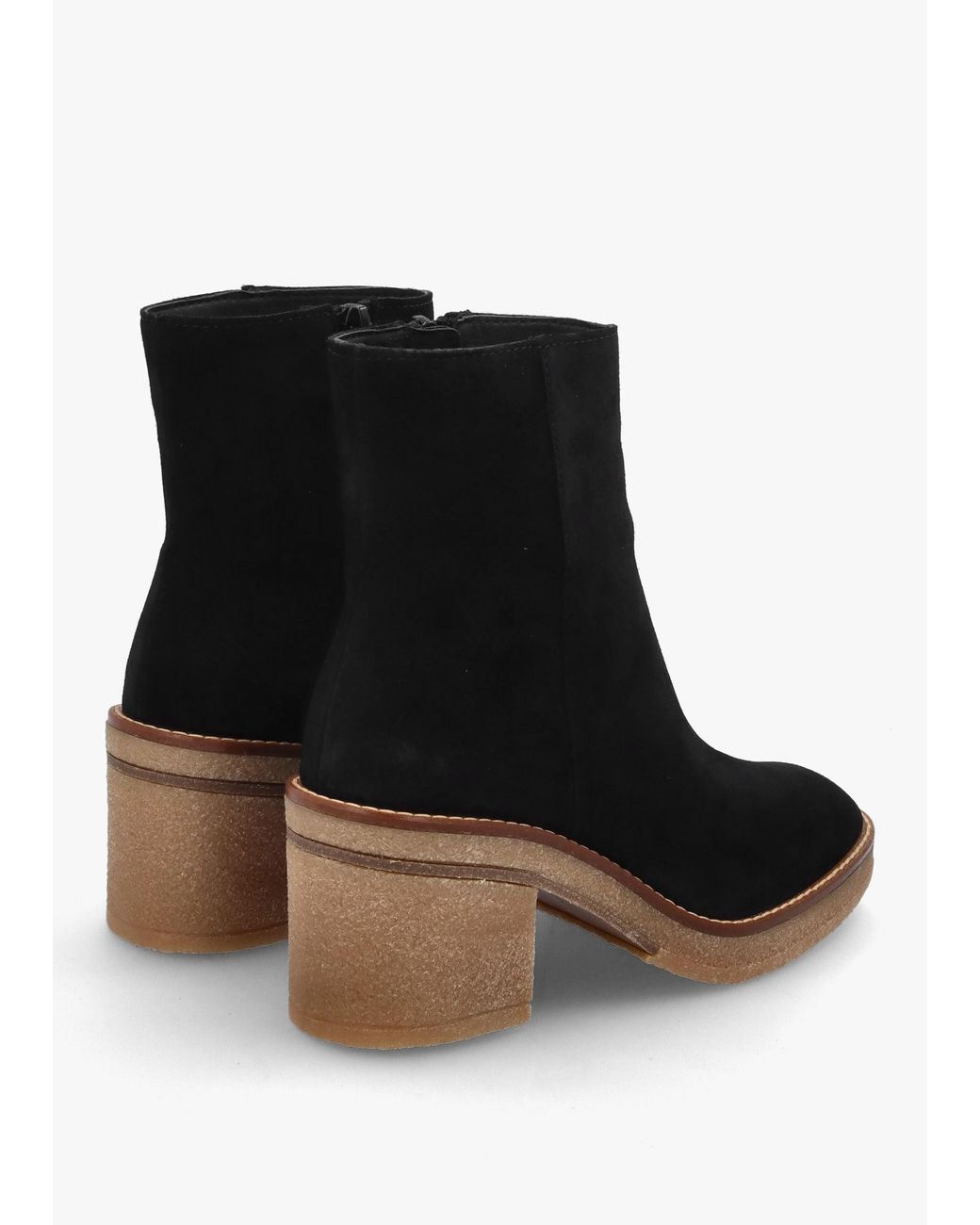Alpe Black Airy Block Heel Ankle Boots
