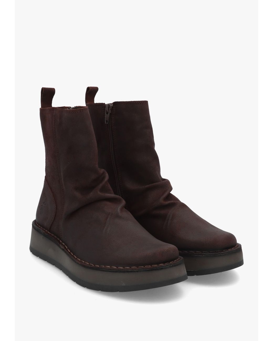 Fly London Brown Reno Expresso Antique Suede Ankle Boots