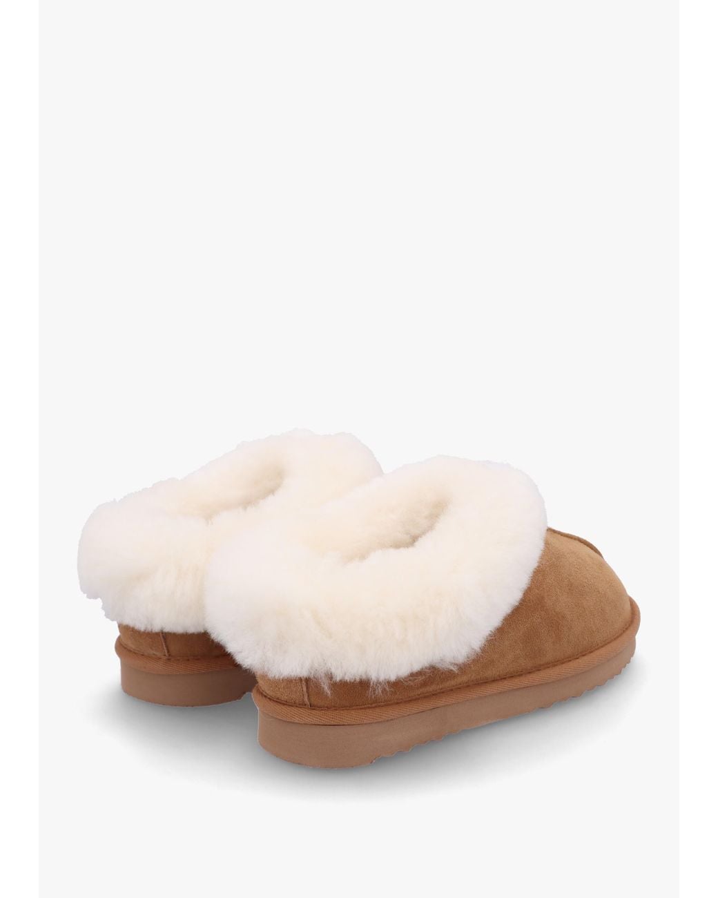 Daniel Brown Somolly Tan Suede Shearling Slippers