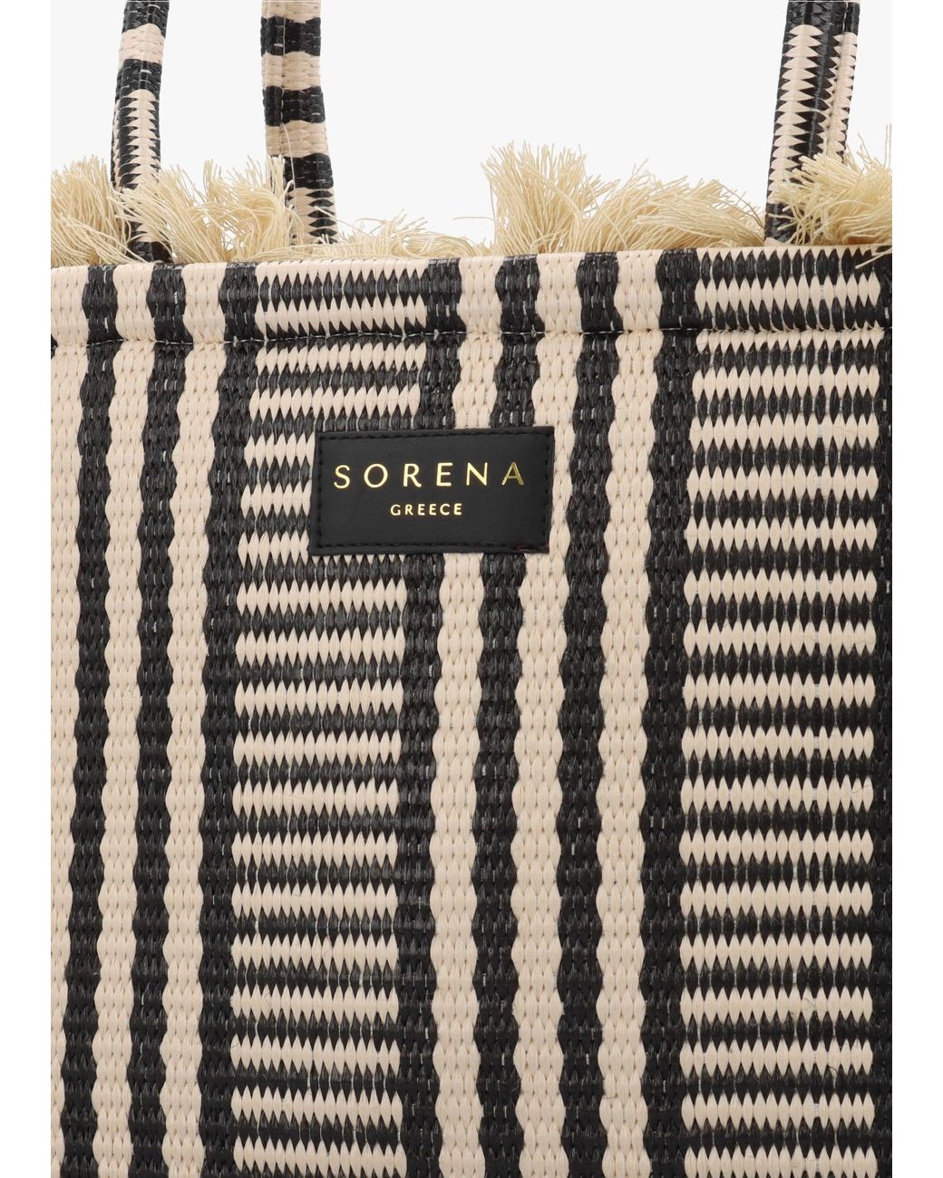 Sorena White One-Of-A-Kind Ammos Multicoloured Straw Tote Bag