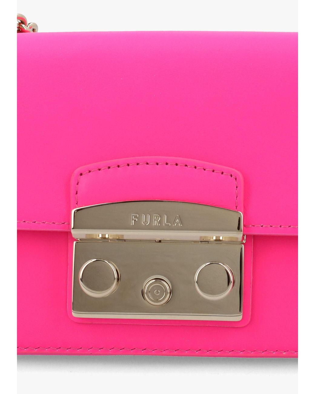 Furla Pink Mini Metropolis Hot Leather Cross-Body Bag