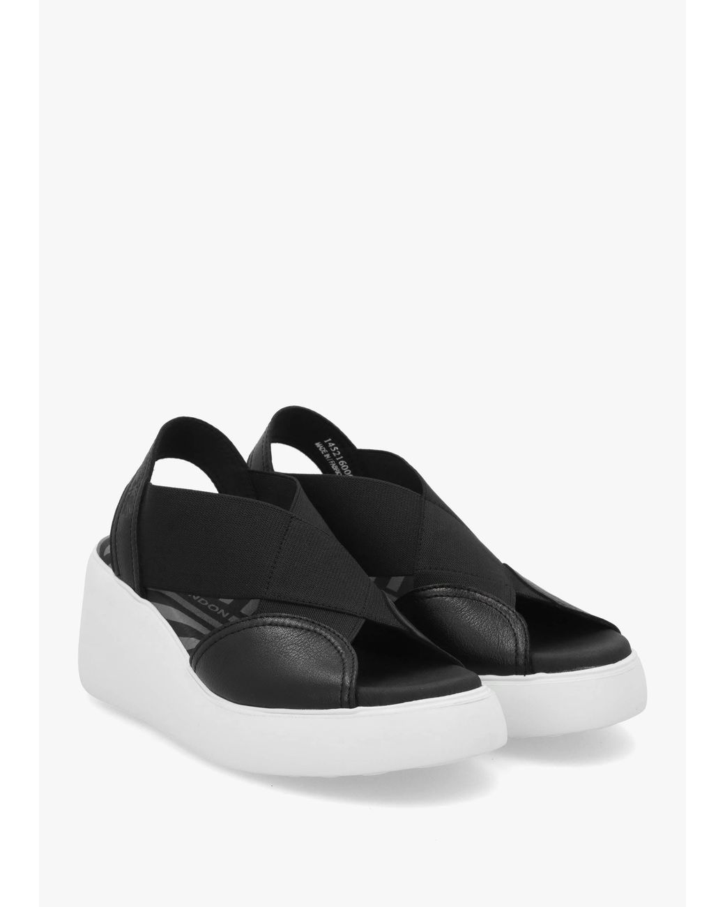 Fly London White Daif Mid Wedge Sandals