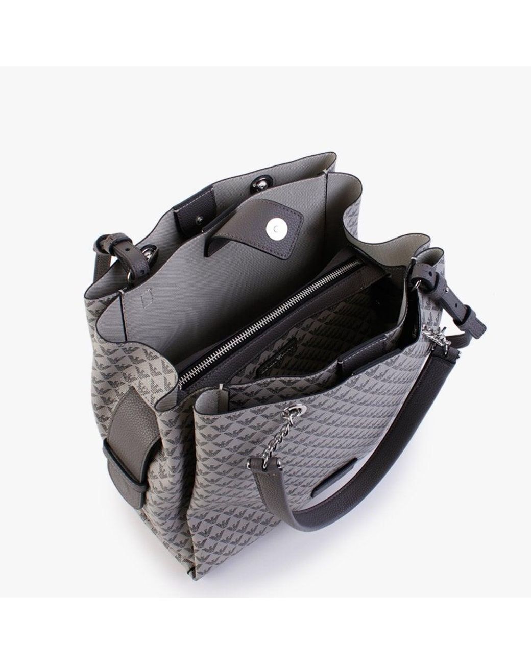 emporio armani eagle logo shopper bag
