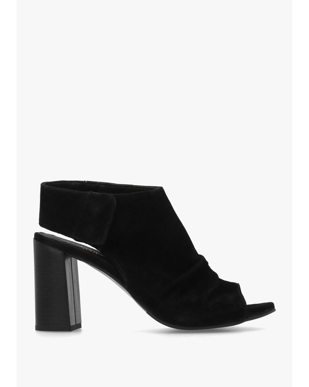 Daniel Black Moochy Ruched Block Heel Sandals