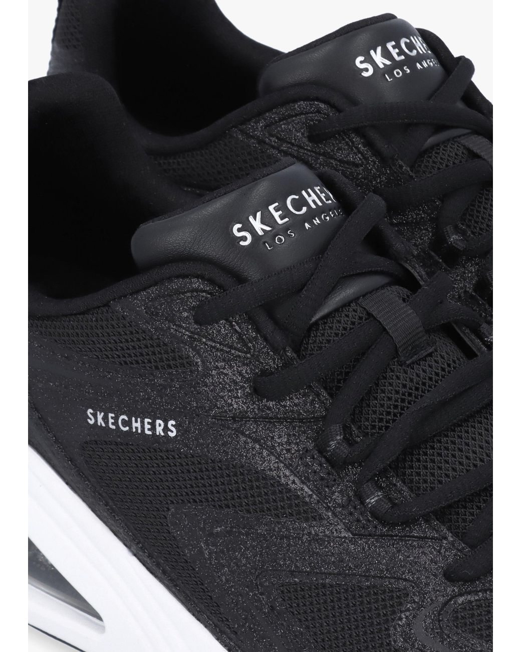Skechers White Tres-Air Uno Glit-Airy Trainers