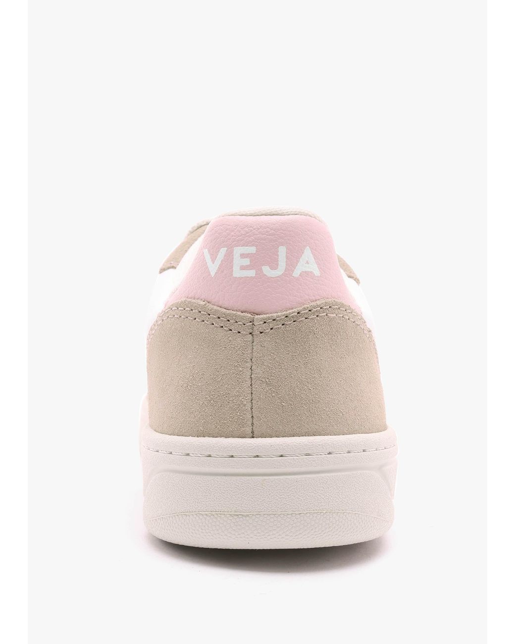 Veja Pink V-10 Chromefree Leather Extra White Petale Sahara Trainers