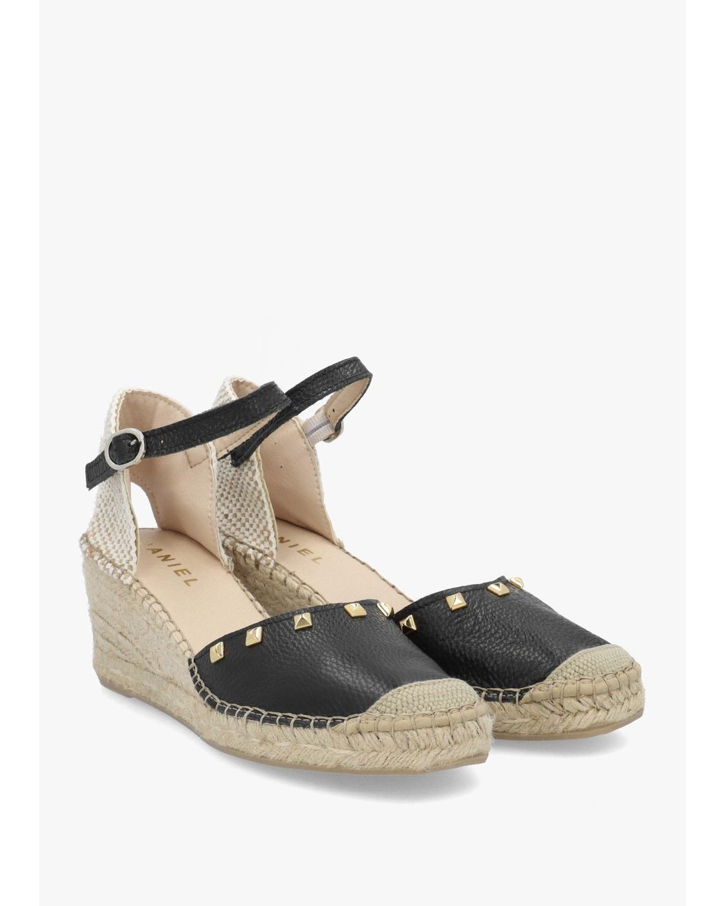 Daniel Multicolor Instud Studded Wedge Espadrilles