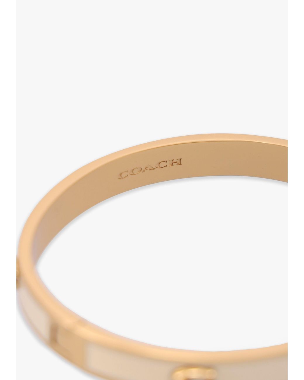 COACH Natural 6Mm Signature Enamel & Hinge Bangle