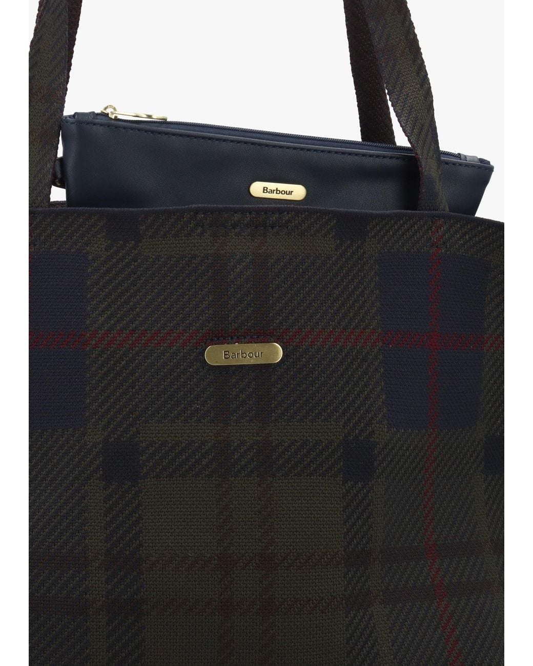 Barbour Black Layla Shadow Classic Tartan Tote Bag