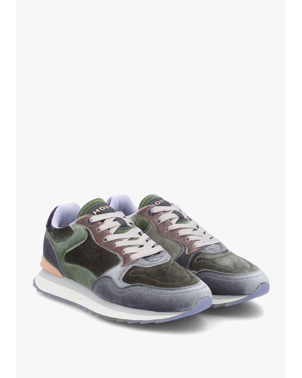 HOFF Gray City Emerald Multicoloured Velvet Trainers