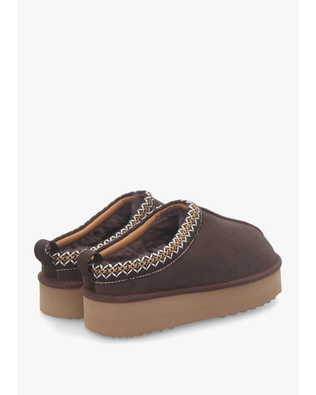 Daniel Brown Somolly Shearling Platform Slippers