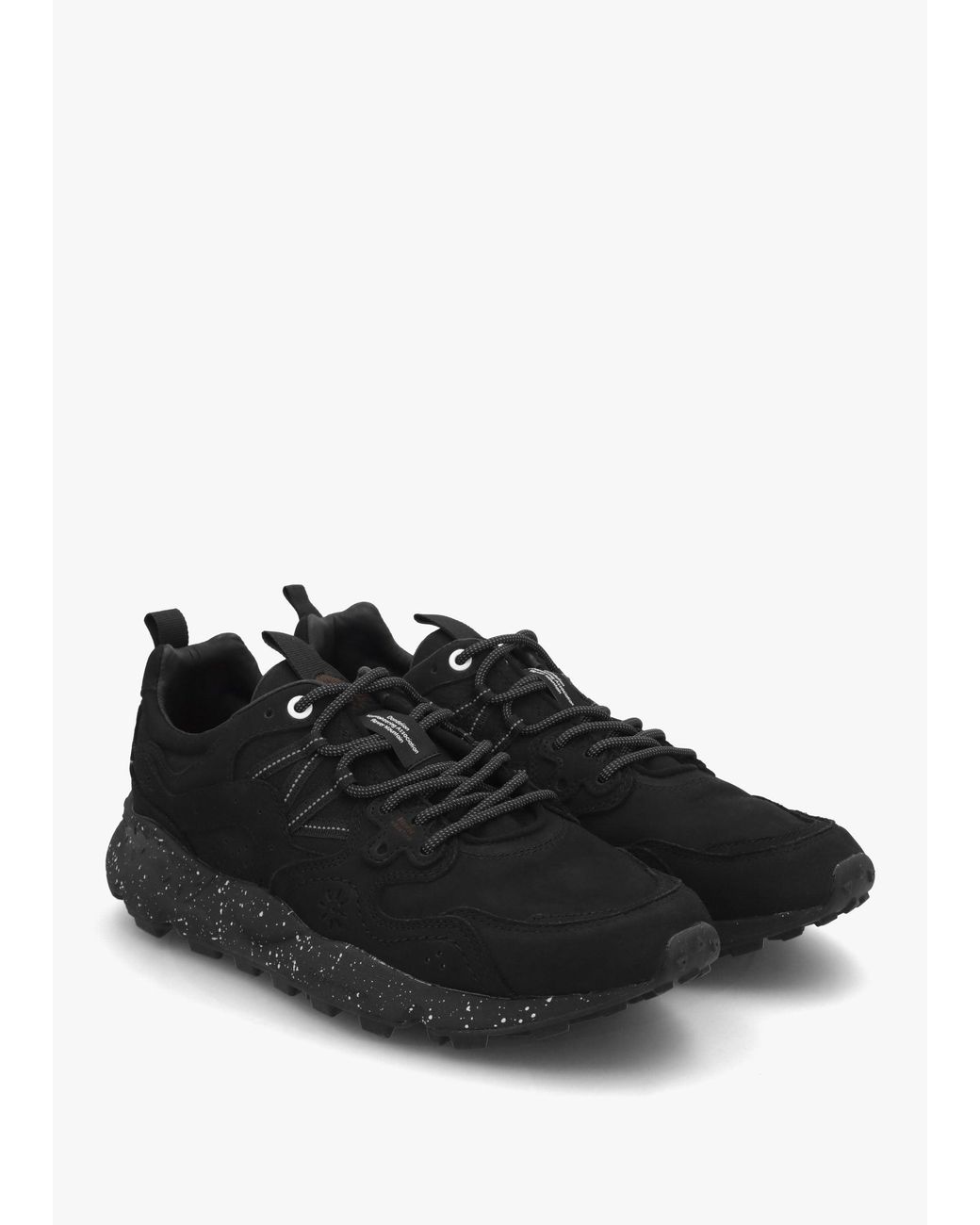 Flower Mountain Black Yamano 3 Uni Deep Soft Nubuck Trainers