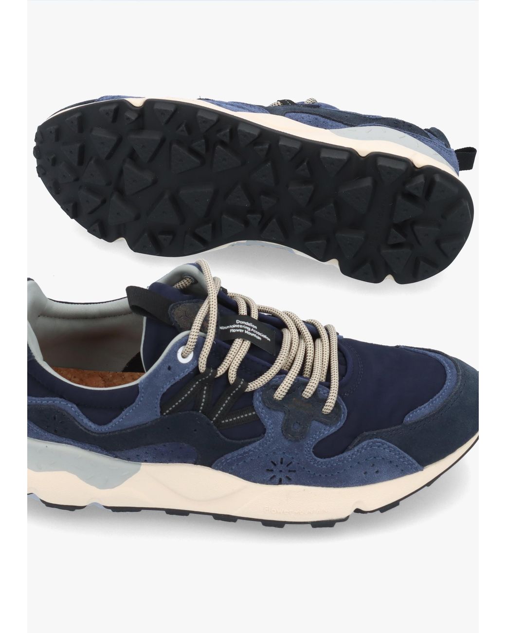 Flower Mountain Yamano 3 Bluette Suede & Nylon Trainers