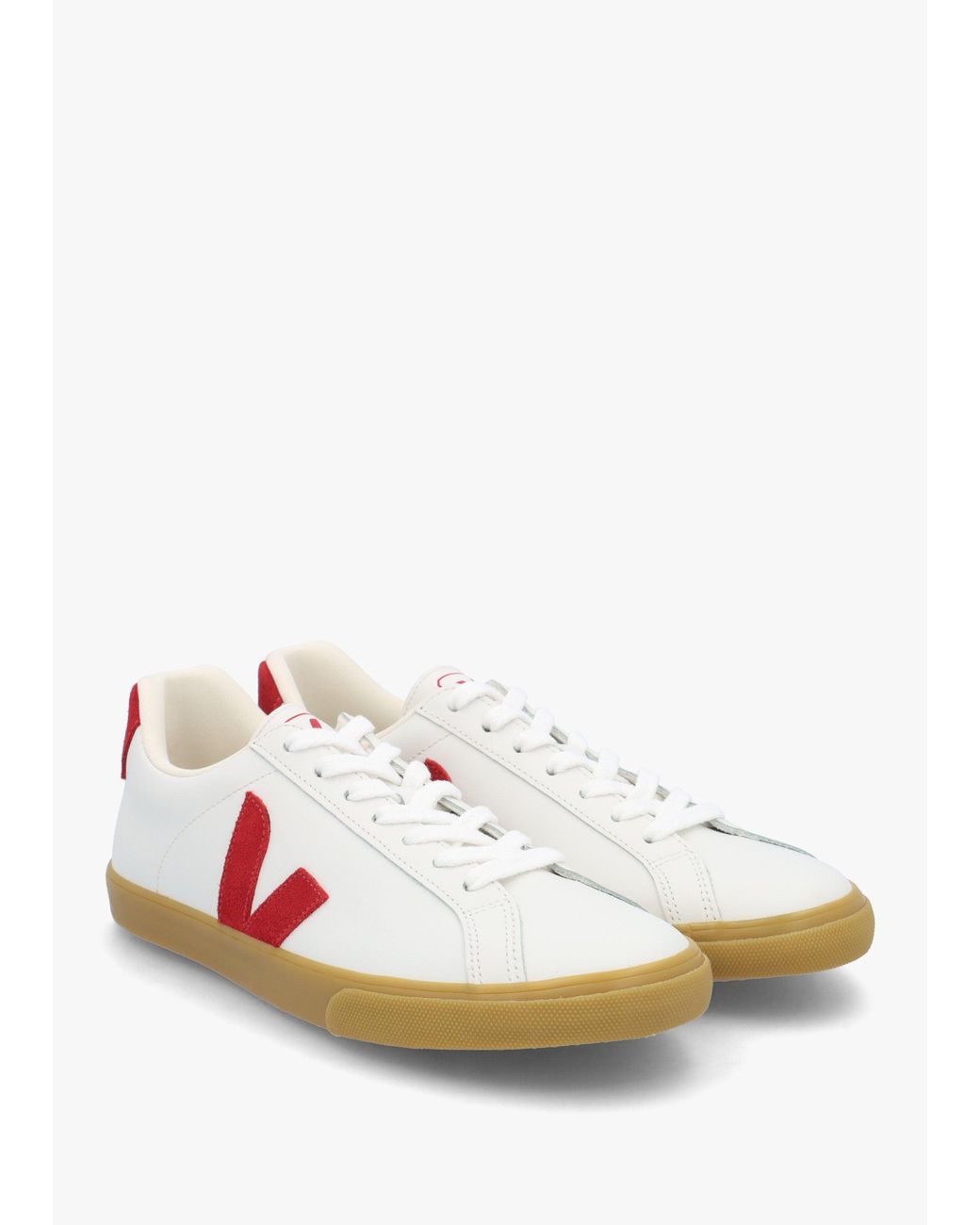 Veja White Esplar Logo Pepper Natural Leather Trainers