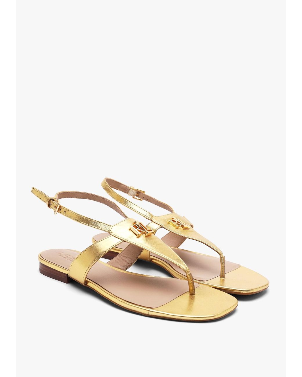 Ralph Lauren Natural Everley Modern Toe Post Sandals