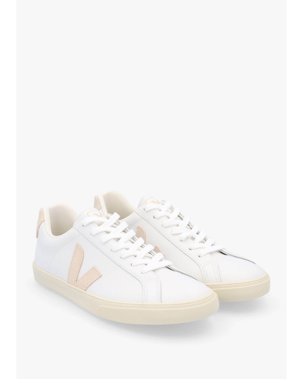 Veja White Esplar Logo Leather Extra Sable Trainers