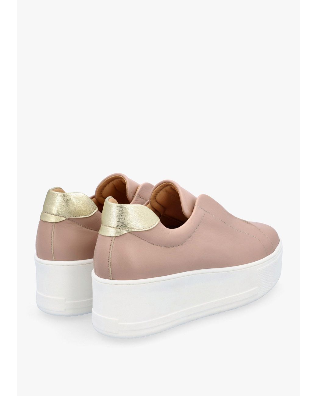 Daniel Multicolor Tred Nude Leather Laceless Flatform Trainers