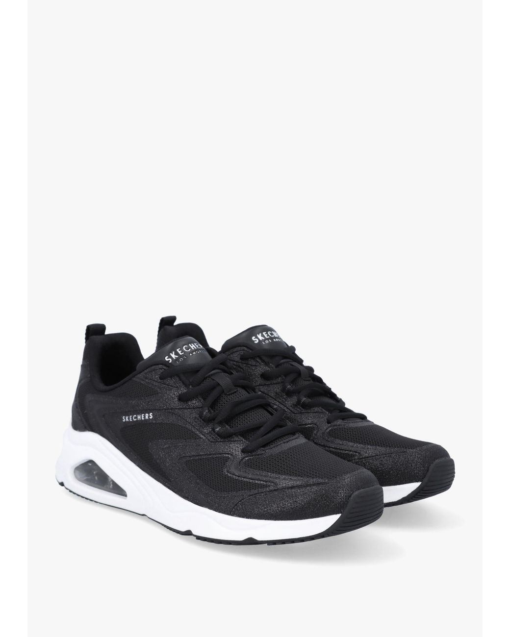 Skechers White Tres-Air Uno Glit-Airy Trainers